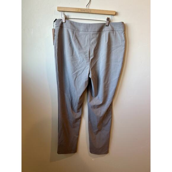 Calvin Klein Dress Pants Women Sz 10 Gray Zip Pocket Tab Waist Tapered Leg - Picture 3 of 5